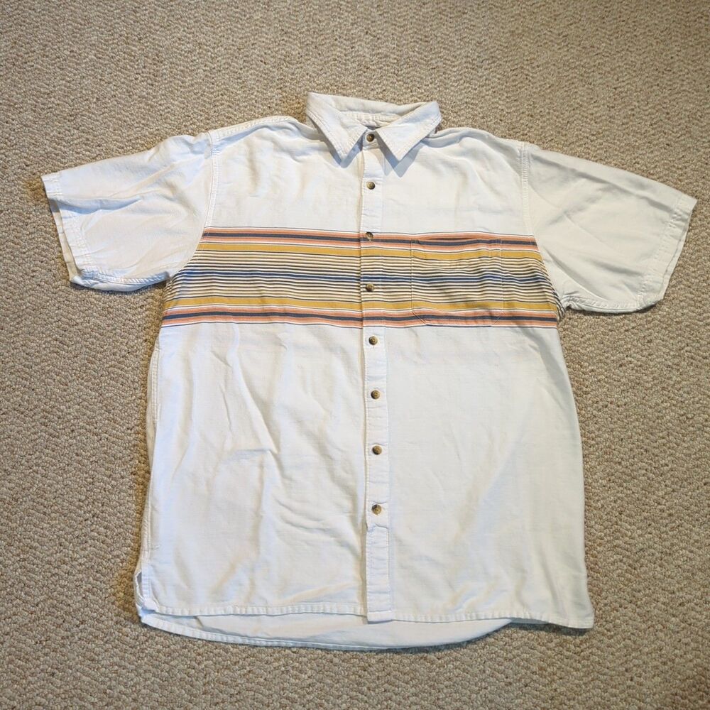 The Territory Ahead Button Up Shirt Mens XLT Short Sleeve Travel Resort Beach